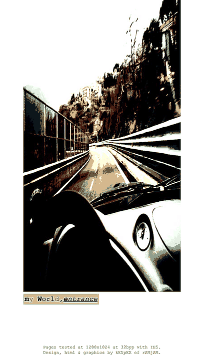 Yeah, the entrace featured my first car, cruising on the Salerno coast hightway, with bad Photoshop effects!