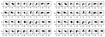 Converged results with 32 primitives (left) and 100 (right).